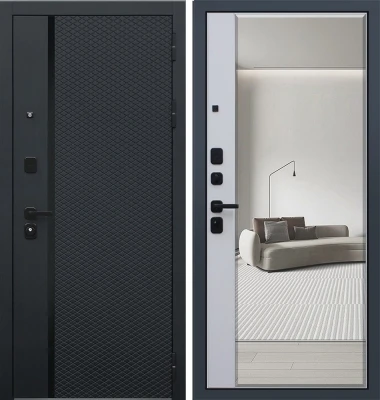 Дверь Ньюкасл с зеркалом